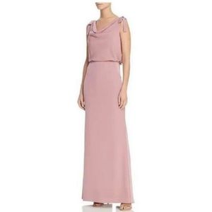 Adrianna Papell Rose Pink cowl crepe dress size 18
